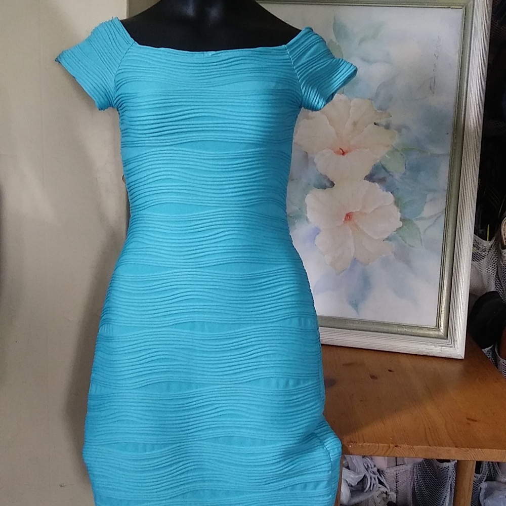 Wet Seal blue body dress, size S